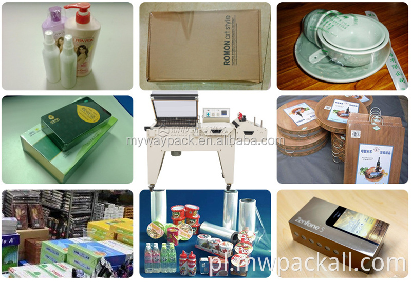 Półautomatyczne pudełko z folii POF PVC PP PE Karton Ciepło termiczne L Typ pręta uszczelniającego Maszyna do pakowania w folię termokurczliwą